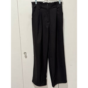 Women's Unbranded Black paperbag elastic back waist stretch Trousers S